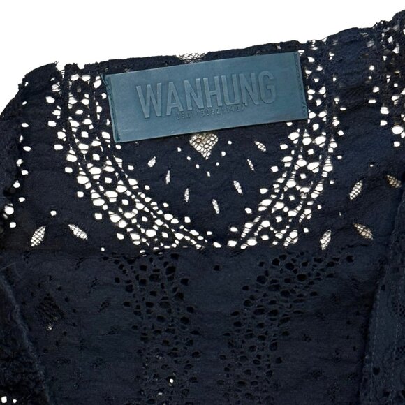 516. WAN HUNG Lace Maxi Dress Spring 2020 Runway Collection RARE XS S - Picture 4 of 5